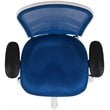 Flash Furniture Nicholas Mid-Back Blue Mesh Office Chair with White Frame