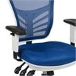 Flash Furniture Nicholas Mid-Back Blue Mesh Office Chair with White Frame