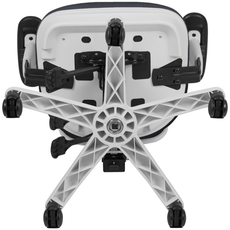 Flash Furniture Mid Back Executive Mesh Office Swivel Chair in Gray and White