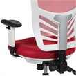 Flash Furniture Nicholas Mid-Back Red Mesh Office Chair with White Frame