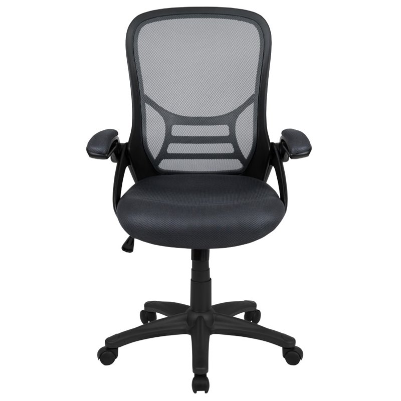 Flash Furniture High-Back Ergonomic Mesh Office Swivel Chair in Dark Gray