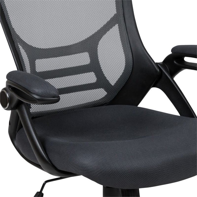 Flash Furniture High-Back Ergonomic Mesh Office Swivel Chair in Dark Gray