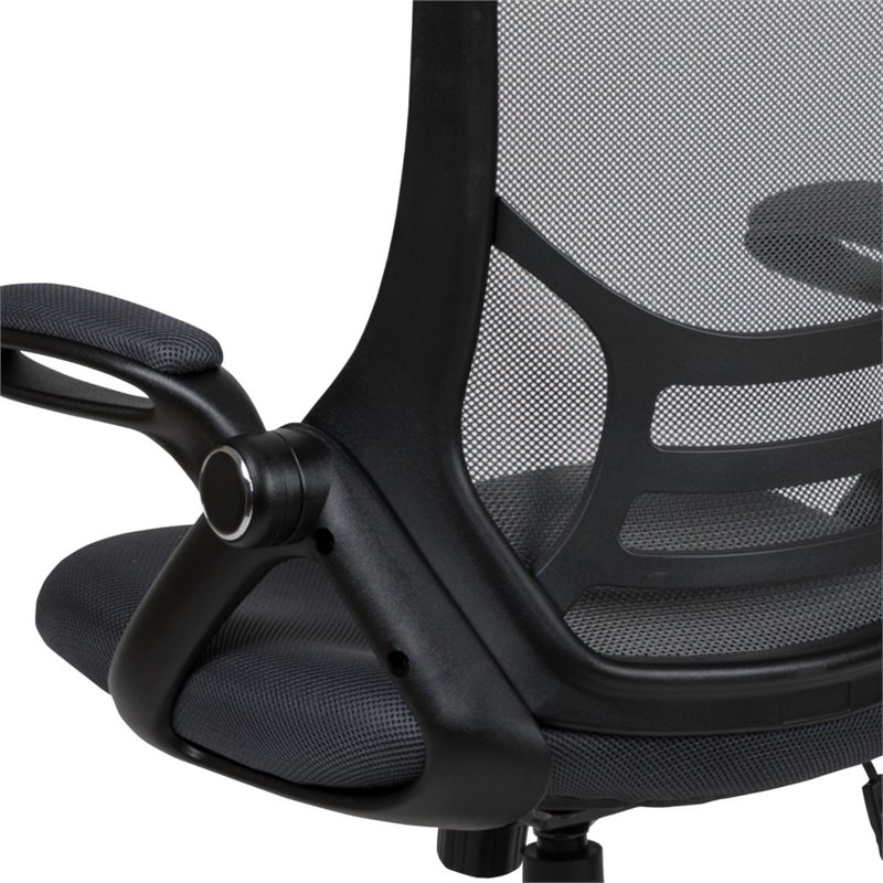 Flash Furniture High-Back Ergonomic Mesh Office Swivel Chair in Dark Gray