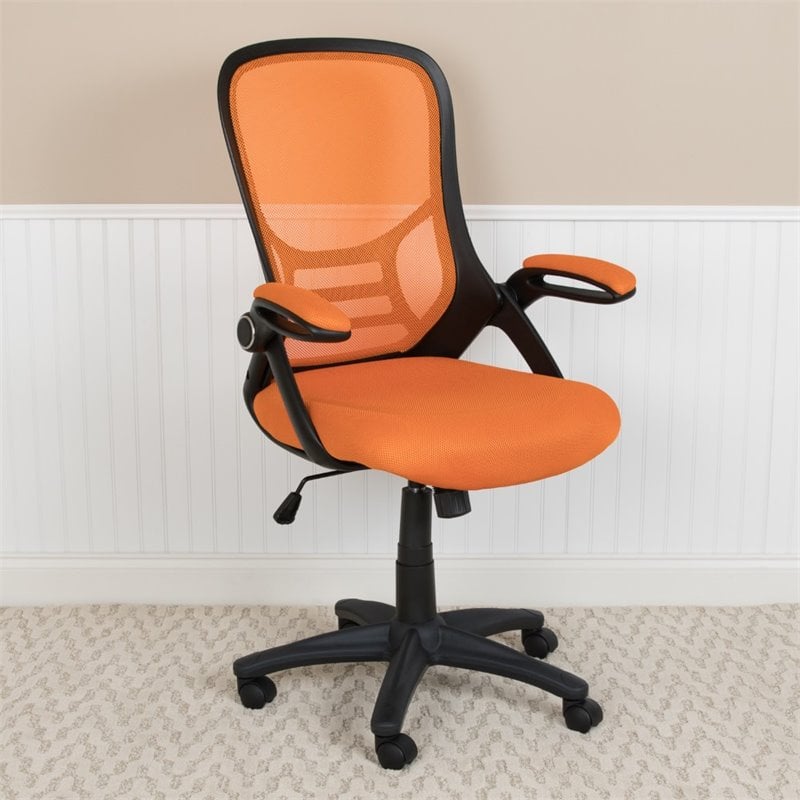Flash Furniture High-Back Ergonomic Mesh Office Swivel Chair in Orange