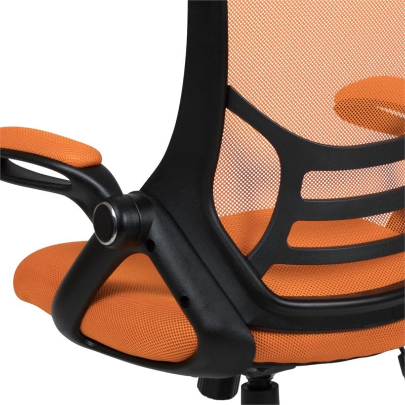 Flash Furniture High-Back Ergonomic Mesh Office Swivel Chair in Orange