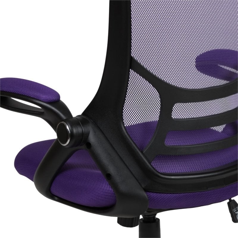 Flash Furniture High-Back Ergonomic Mesh Office Swivel Chair in Purple