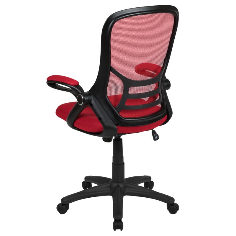 Flash Furniture High-Back Ergonomic Mesh Office Swivel Chair in Red