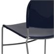 Flash Furniture Hercules Plastic Carry Handle Stacking Chair in Navy and Silver