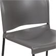 Flash Furniture Hercules Plastic Sled Base Stacking Chair in Gray