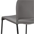 Flash Furniture Hercules Plastic Sled Base Stacking Chair in Gray