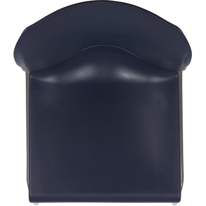 Flash Furniture Hercules Plastic Sled Base Stacking Chair in Navy