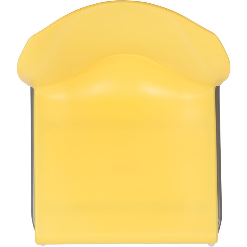 Flash Furniture Hercules Plastic Sled Base Stacking Chair in Yellow