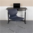 Flash Furniture Hercules Plastic Sled Base Contoured Stacking Chair in Navy