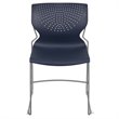 Flash Furniture Hercules Plastic Sled Base Contoured Stacking Chair in Navy