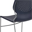 Flash Furniture Hercules Plastic Sled Base Contoured Stacking Chair in Navy