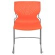 Flash Furniture Hercules Plastic Sled Base Contoured Stacking Chair in Orange