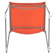 Flash Furniture Hercules Plastic Sled Base Contoured Stacking Chair in Orange