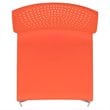 Flash Furniture Hercules Plastic Sled Base Contoured Stacking Chair in Orange