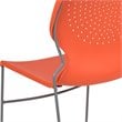 Flash Furniture Hercules Plastic Sled Base Contoured Stacking Chair in Orange