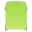 Flash Furniture Hercules Perforated Plastic Sled Base Stacking Chair in Green