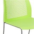 Flash Furniture Hercules Perforated Plastic Sled Base Stacking Chair in Green