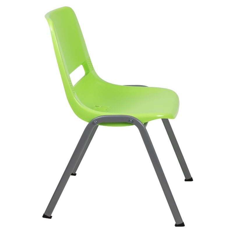 Flash Furniture Plastic Stack Chair In Green