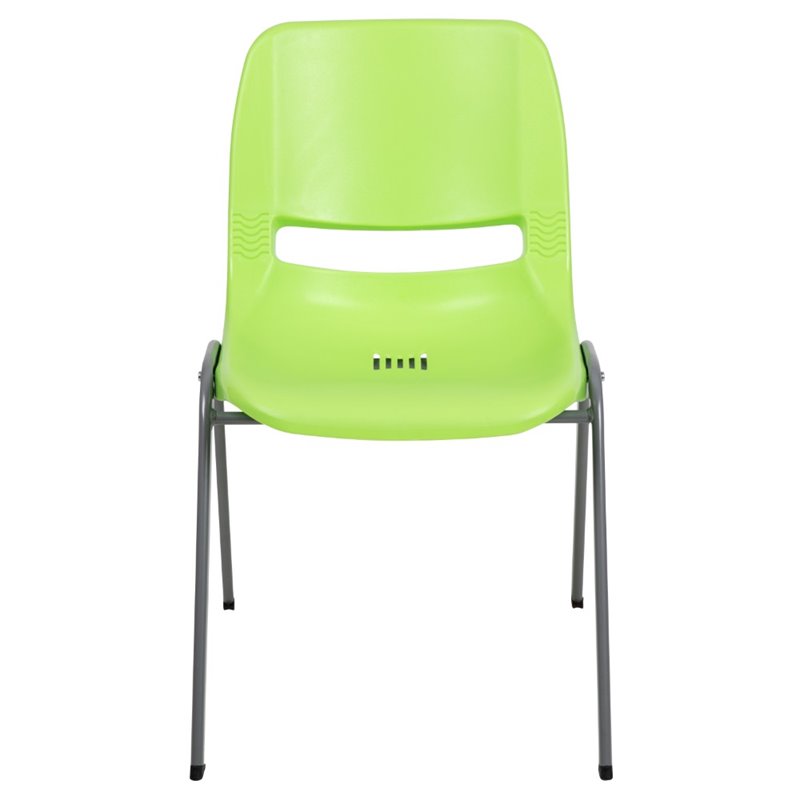 Flash Furniture Plastic Stack Chair In Green