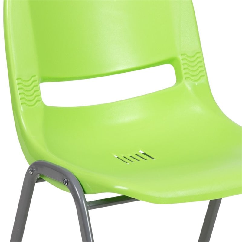Flash Furniture Plastic Stack Chair In Green