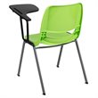 Flash Furniture Plastic Classroom Chair in Green with Left Arm Tablet
