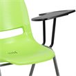 Flash Furniture Plastic Classroom Chair in Green with Left Arm Tablet