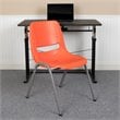 Flash Furniture Plastic Stack Chair In Orange