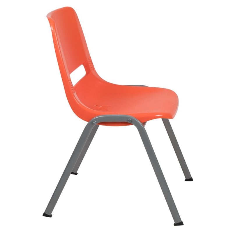 Flash Furniture Plastic Stack Chair In Orange