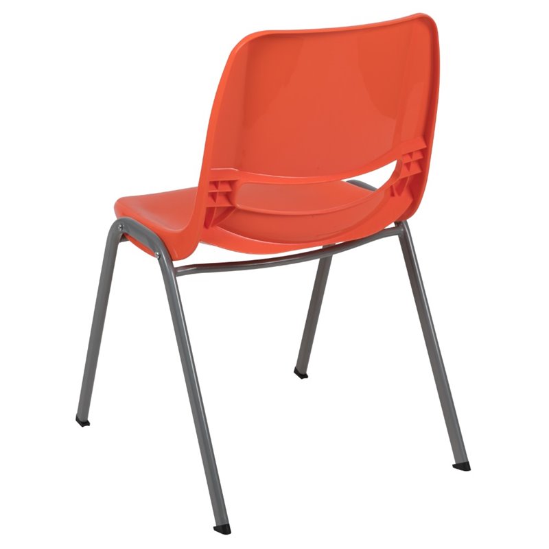 Flash Furniture Plastic Stack Chair In Orange