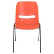 Flash Furniture Plastic Stack Chair In Orange