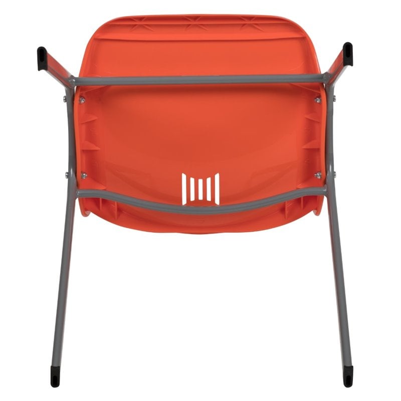 Flash Furniture Plastic Stack Chair In Orange