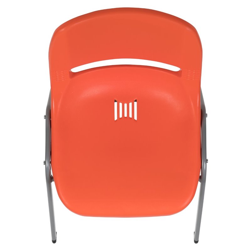 Flash Furniture Plastic Stack Chair In Orange