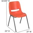 Flash Furniture Plastic Stack Chair In Orange