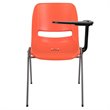 Flash Furniture Plastic Classroom Chair in Orange with Left Arm Tablet