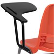 Flash Furniture Plastic Classroom Chair in Orange with Left Arm Tablet