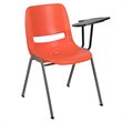 Flash Furniture Plastic Classroom Chair in Orange with Left Arm Tablet