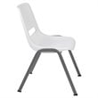 Flash Furniture Plastic Stack Chair In White