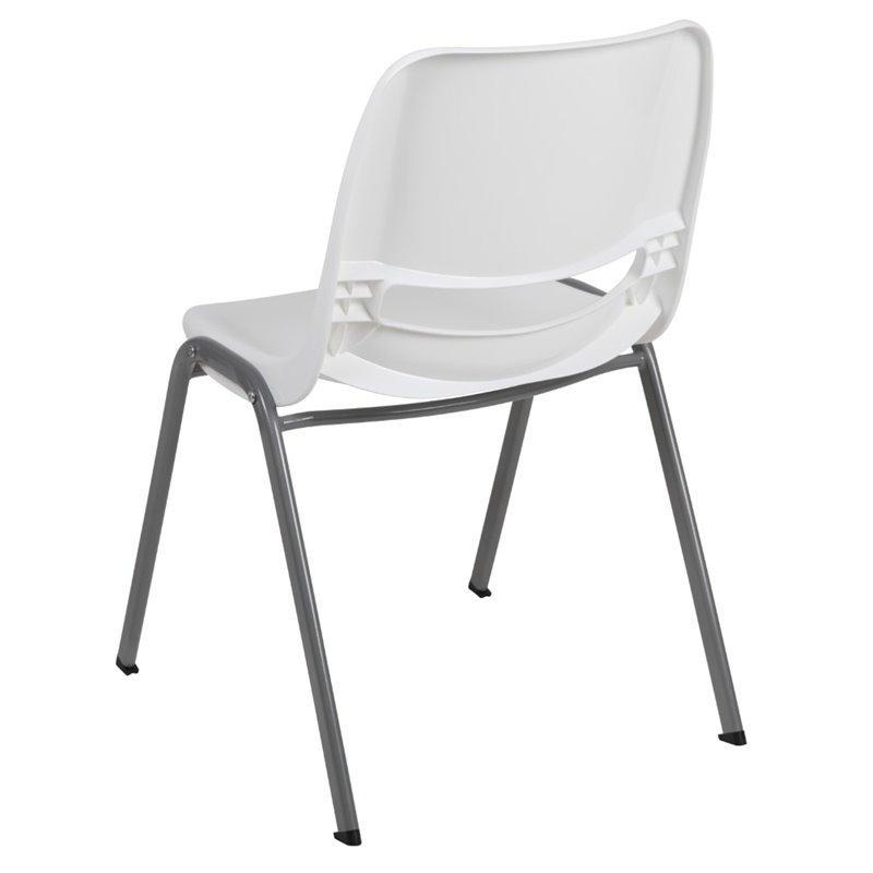 Flash Furniture Plastic Stack Chair In White
