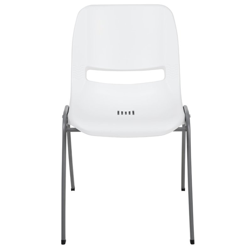 Flash Furniture Plastic Stack Chair In White