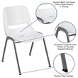 Flash Furniture Plastic Stack Chair In White