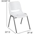 Flash Furniture Plastic Stack Chair In White