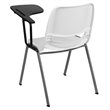 Flash Furniture Plastic Classroom Chair in White with Left Arm Tablet