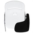 Flash Furniture Plastic Classroom Chair in White with Left Arm Tablet