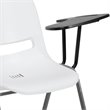 Flash Furniture Plastic Classroom Chair in White with Left Arm Tablet