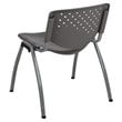 Flash Furniture Plastic Textured Stacking Chair in Gray
