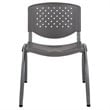 Flash Furniture Plastic Textured Stacking Chair in Gray